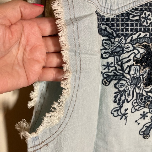 New Free People x We the free Western Wear Cutoff Top sz Small (fits Medium) - Picture 11 of 17